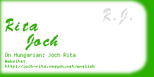 rita joch business card